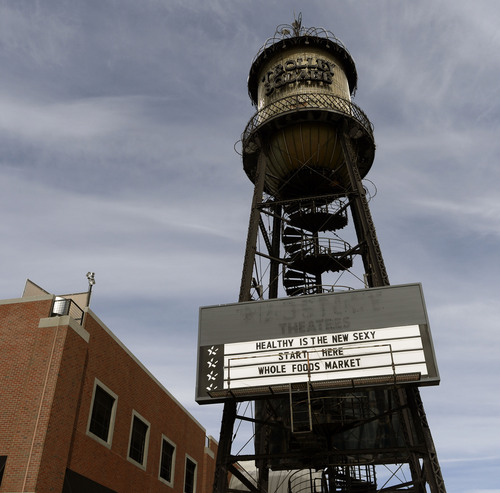 Al Hartmann  |  The Salt Lake Tribune
The iconic Trolley Square tower.  Khosrow Semnani has purchased Trolley Square and has plans to revamp it, including installing an electrical sign on the approximately 100-foot-tall water tower.