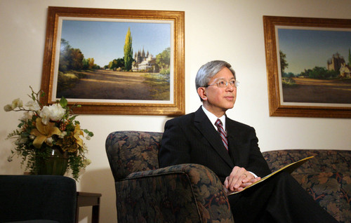 Leah Hogsten  |  The Salt Lake Tribune
The Church of Jesus Christ of Latter-day Saints Elder Gerrit W. Gong said the LDS Church is doing away with congregations exclusively for students and replacing them with ìYoung Single Adultî wards throughout Utah Thursday April 14, 2011.