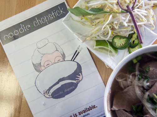 Keith Johnson | The Salt Lake Tribune

A bowl of pho sits next to the menu at the Noodle and Chopstick restaurant in West Valley City.