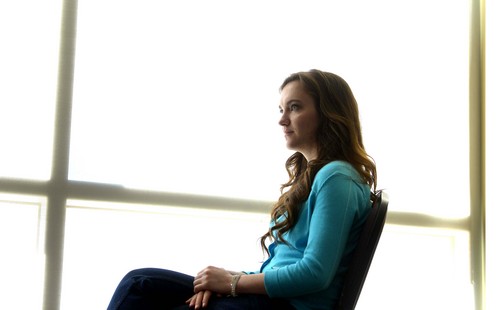 Leah Hogsten  |  The Salt Lake Tribune
After being sexually abused by her 9th grade teacher, Jaime Heiner now spreads awareness about sexual violence and sexual abuse against children, March, 1, 2014.