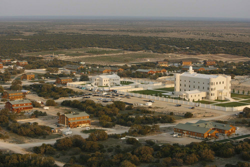 Trent Nelson  |  Tribune file photo
Aerial views of the FLDS compound YFZ "Yearning for Zion" Ranch in Eldorado, Texas, on April 8, 2008.