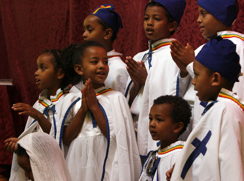 Leah Hogsten  |  Tribune file photo
Ethiopian Orthodox believers in Utah transformed a Protestant church into a sanctuary where they might have worshipped in their home country, complete with their language of faith ó Amharic 4.