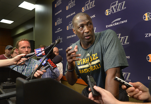 Scott Sommerdorf   |  The Salt Lake Tribune
Utah Jazz head coach Ty Corbin speaks to the media on the day the Jazz clean out their lockers after a disappointing 25-57 season, Thursday, April 17, 2014.