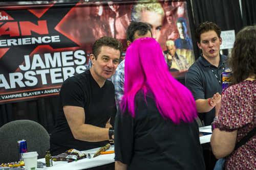 Chris Detrick  |  The Salt Lake Tribune
James Marsters greets fans at Salt Lake Comic Con FanXperience at the Salt Palace Convention Center Saturday April 19, 2014.