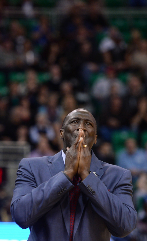 Steve Griffin  |  The Salt Lake Tribune


Utah Jazz head coach Tyrone Corbin can't believe a foul call during first half action in the Jazz versus Mavericks game at EnergySolutions Arena in Salt Lake City, Utah Wednesday, March 12, 2014.