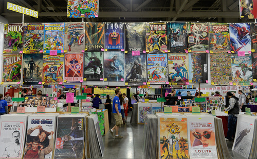 Franciso Kjolseth  |  The Salt Lake Tribune
Posters and booths abound as thousands of fiction fans from near and far gather at the Salt Palace Convention Center for day two of Salt Lake Comic Con's FanX.