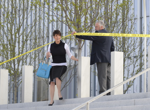 Steve Griffin  |  The Salt Lake Tribune


Authorities let citizens out of Salt Lake City's new federal courthouse after a defendant was shot inside Monday morning in Salt Lake City, Utah Monday, April 21, 2014.