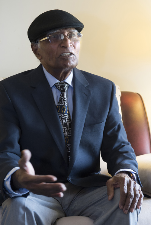 Rick Egan  |  The Salt Lake Tribune
Saman Lall, a Pakistani Christian, talks about his first Easter in a religiously free country, Wednesday, April 16, 2014. Lall came to Utah less than a year ago.