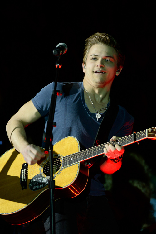 Franciso Kjolseth  |  The Salt Lake Tribune
Country star Hunter Hayes plays to a sold out crowd as he brings his "We're Not Invisible Tour" to the UCCU Center at Utah Valley University in Orem, Utah on April 24, 2014.