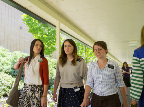 Trent Nelson  |  The Salt Lake Tribune
Sister missionaries at the LDS Missionary Training Center in Provo Tuesday June 18, 2013. Since the Utah-based faith lowered the age for women from 21 to 19, it has experienced a dramatic increase in the number of female missionaries. Previous, fewer than 20 percent of those training at the MTC were women, now it is up to 42 percent.