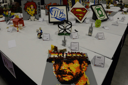 Rick Egan  |  The Salt Lake Tribune

LEGO creations at the BrickSlopes exhibit at the South Towne Expo Center, Saturday, May 3, 2014. The event included LEGO creations from master builders across the U.S. plus a play area for kids with more than 50,000 LEGO bricks.