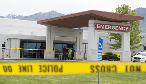 Rick Egan  |  The Salt Lake Tribune
Jason Burr was shot at Cache Valley Hospital in North Logan on Friday after entering with a gun.