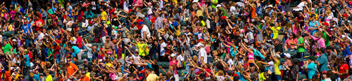 Trent Nelson  |  The Salt Lake Tribune
Over 12,000 students from Utah schools showed up Tuesday May 20, 2014 to Smith's Ballpark to watch the Salt Lake Bees play the Albuquerque Isotopes in a AAA baseball matchup, in Salt Lake City.
