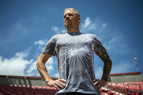 Chris Detrick  |  The Salt Lake Tribune
Real midfielder Luke Mulholland poses for a portrait at Rio Tinto Stadium Tuesday May 20, 2014.