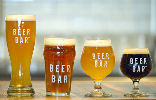 Rick Egan  |  The Salt Lake Tribune

Beers will be served in appropriate glasses at The Beer Bar.