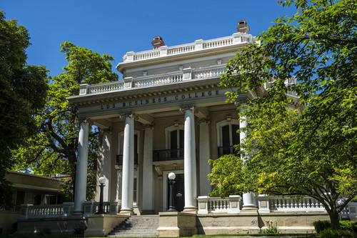 Chris Detrick  |  The Salt Lake Tribune
The historic Wall Mansion on 411 E. South Temple Tuesday May 27, 2014. The University of Utah is planning a $7 million restoration of South Temple's historic Wall Mansion to house a new public policy research institute and event venue.
