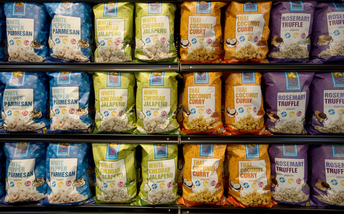Steve Griffin  |  The Salt Lake Tribune

Locally produced popcorn on Wednesday, May 21, 2014, at the new Whole Foods Market opening in Draper. The new, 35,000-square-foot store is the first Whole Foods in the country to have an in-house creamery for making ice cream. It's called the Scoop Creamery and one of its first signature ice creams is the "Draper Dandy."