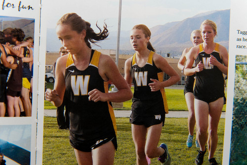 Trent Nelson  |  The Salt Lake Tribune
The yearbook photos of several girls at Wasatch High School were digitally altered to cover up skin, with sleeves and higher necklines drawn onto their images, while some, like these from a page on the school cross country team, were left unaltered. In Heber City, Thursday May 29, 2014.