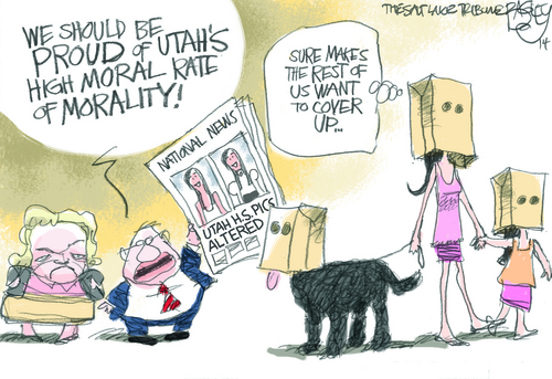 Pat Bagley cartoon for The Salt Lake Tribune's June 1, 2014 edition.