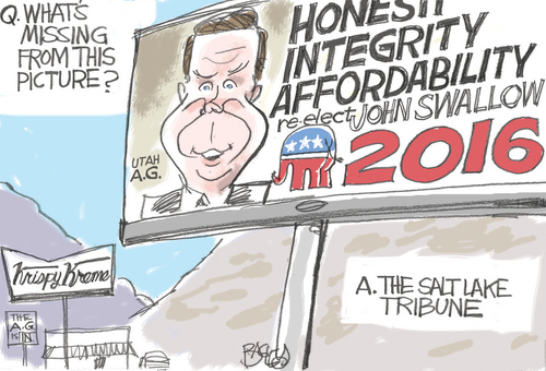 Pat Bagley cartoon that appears in the June 6, 2014 edition of The Salt Lake Tribune.