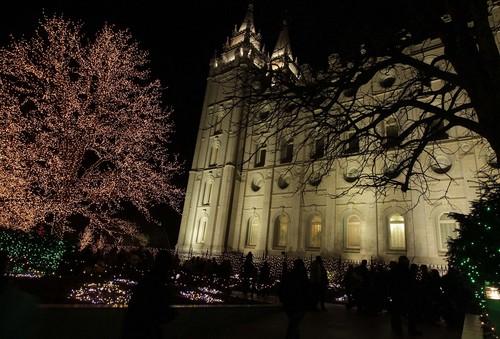 Leah Hogsten  |  The Salt Lake Tribune
The Church of Jesus Christ of Latter-day Saints' Temple Square came to life shortly after dusk in multitudes of lights, downtown Salt Lake City, November 29, 2013.