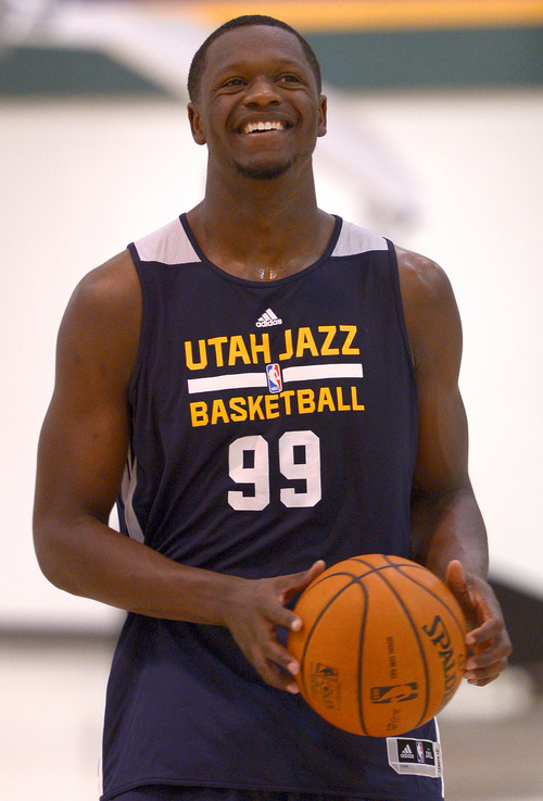 Leah Hogsten  |  The Salt Lake Tribune
University of Kentucky forward Julius Randle, 19, works out at the Utah Jazz facility, Wednesday, June 18, 2014.