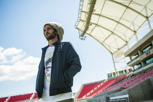 Chris Detrick  |  The Salt Lake Tribune
RSL captain Kyle Beckerman poses for a portrait at Rio Tinto Stadium Wednesday April 30, 2014.