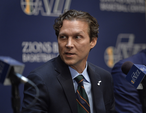 Scott Sommerdorf   |  The Salt Lake Tribune
The Utah Jazz introduced Quin Snyder as their new head coach, Saturday, June 7, 2014.