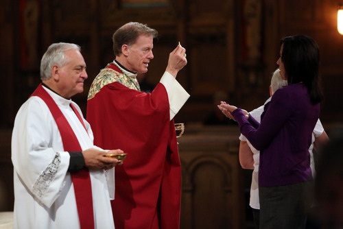 Francisco Kjolseth  |  Tribune file photo
Pastor Martin Diaz, left, and Bishop John C. Wester hold a Red Mass for Justice at the Cathedral of the Madeleine in Salt Lake City on Friday, Oct. 11, 2013, for the legal community, including lawyers, judges, law enforcement and members of the military.