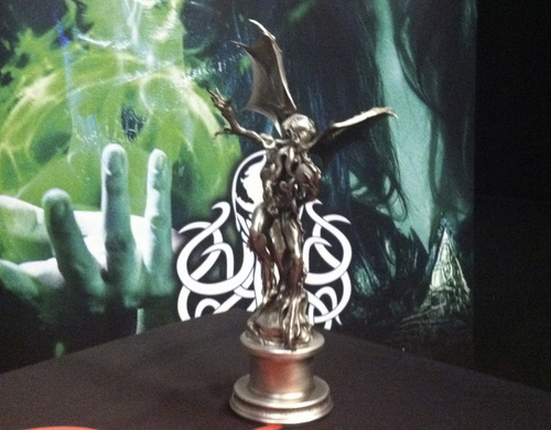 Sean P. Means  |  The Salt Lake Tribune

The Cthulhu Trophy, the prize that goes to the winners of the inaugural FilmQuest, a fantasy/horror/sci-fi film festival set for Salt Lake City from June 30 to July 5, in connection with FantasyCon.