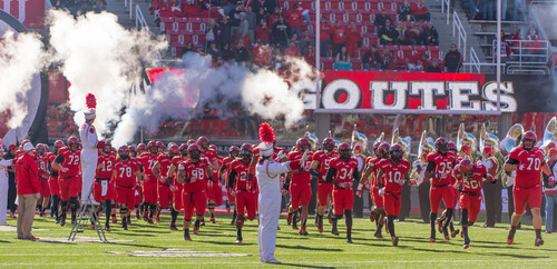 Trent Nelson  |  The Salt Lake Tribune
The Utes takes the field as the University of Utah hosts Colorado, college football at Rice-Eccles Stadium in Salt Lake City, Saturday November 30, 2013.