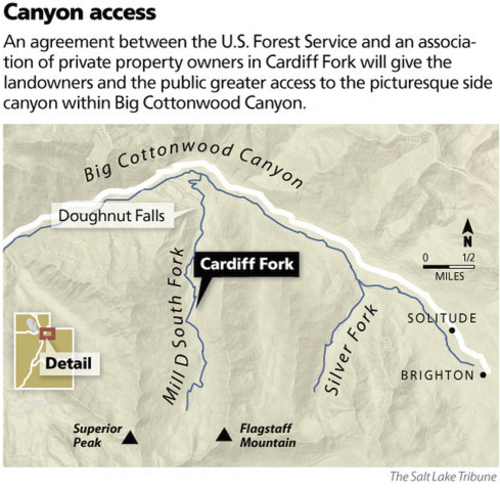 | Salt Lake Tribune

A map of Cardiff Fork within Big Cottonwood Canyon