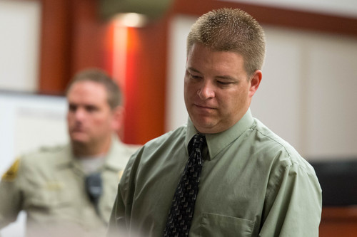Trent Nelson  |  The Salt Lake Tribune
Former West Valley City Detective Shaun Cowley makes his initial court appearance, charged with manslaughter in the death of Danielle Willard, at the Matheson Courthouse in Salt Lake City, Tuesday July 8, 2014.