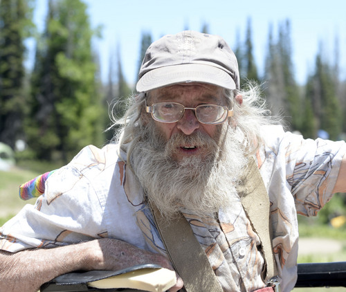 Al Hartmann  |  The Salt Lake Tribune 
Robert Calvin Gordon III attends the  Rainbow Family Gathering in the Uinta Mountains 15 miles northeast of Heber.  He has been coming to the gatherings for 34 years.