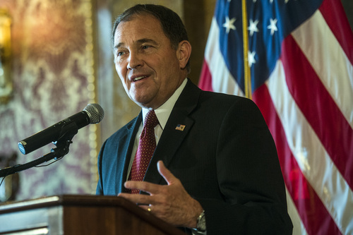 Chris Detrick  |   Tribune file photo
Utah Gov. Gary R. Herbert last weekend became vice chairman of the National Governors Association, meaning he is in line to lead the organization in 2016. The incoming chairman (beginning in 2015) of the non-partisan organization is Colorado Gov. John Hickenlooper.