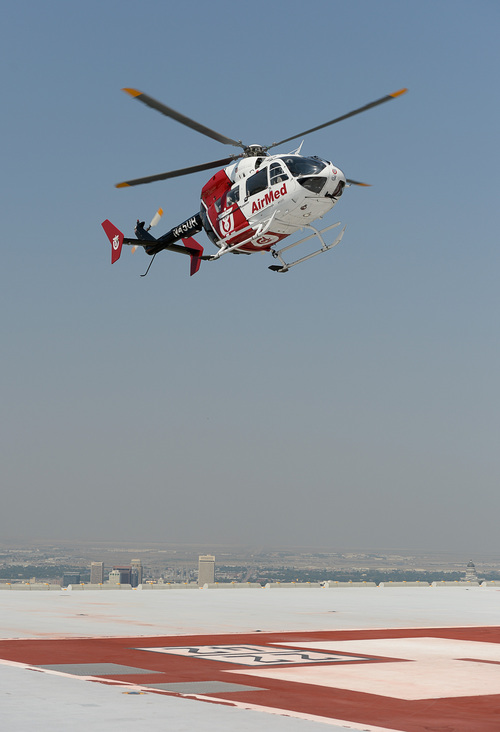 Francisco Kjolseth  |  The Salt Lake Tribune
University of Utah Health Care introduces its perinatal operations. The new perinatal AirMed team will begin transporting newborns from zero to 30 days.