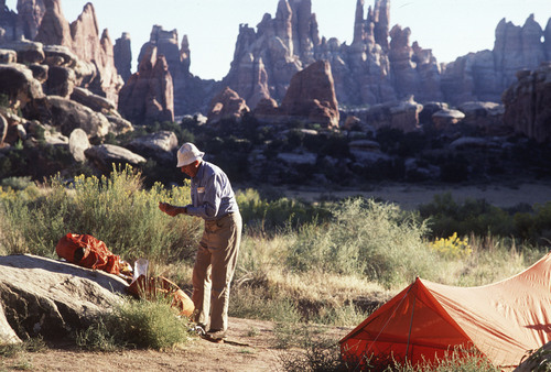Al Hartmann  |  Tribune file photo
 
Backpacker camping in the Needles area of Canyonlands National Park.