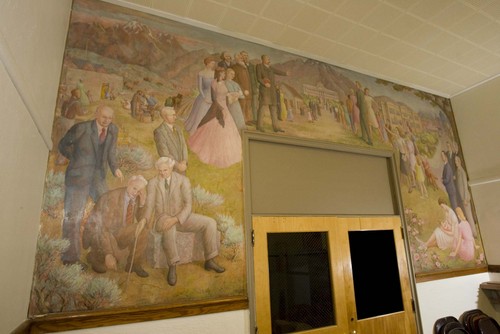 Tribune file photo

A mural inside the main entrance of the historic Park School in Draper.