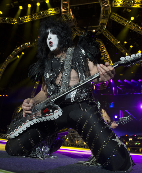 Rick Egan  |  The Salt Lake Tribune

Paul Stanley performs with KISS,  as they play a sold-out show at the USANA Amphitheatre in West Valley City, Monday, June 23, 2014.