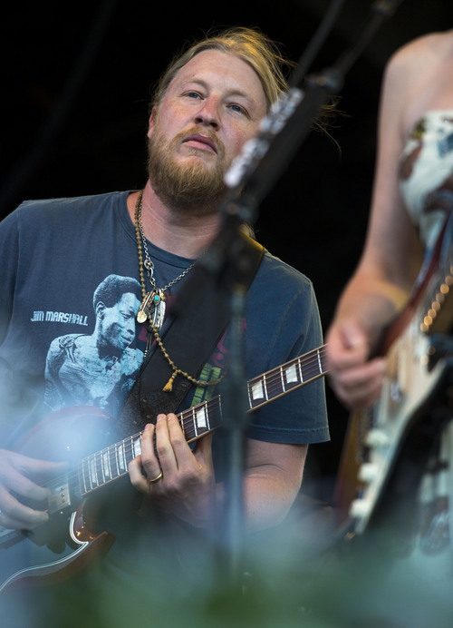 Steve Griffin  |  The Salt Lake Tribune


Derek Trucks plays the guitar during the Tedeschi Trucks Band show at the Red Butte Garden Concert Series in Salt Lake City, Utah Tuesday, July 22, 2014. The band is an 11-member collective that thrills audiences worldwide with its transcendent live performances and award-winning albums. The band was formed in 2010 by husband-and-wife Susan Tedeschi and Derek Trucks.