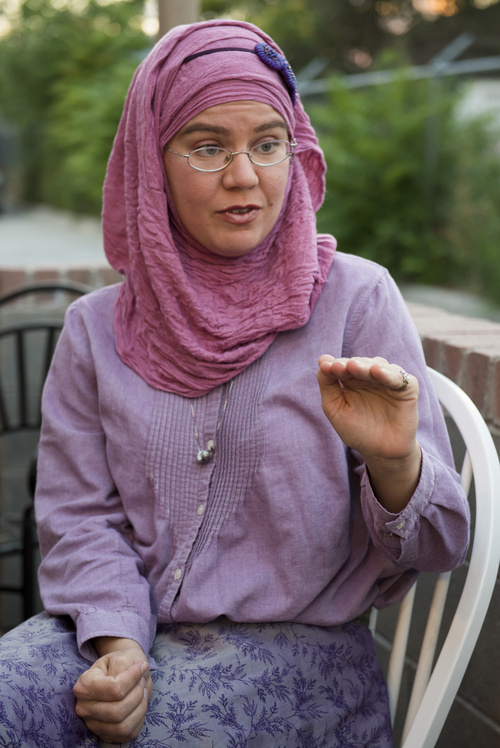 Rick Egan  |  The Salt Lake Tribune

Chiloh Harville talks about her religion, and  the group of Muslims she belongs to, that contribute to a fund for Palestinians, as they meet to break their fast at Curry Fried Chicken,  Wednesday, July 23, 2014.