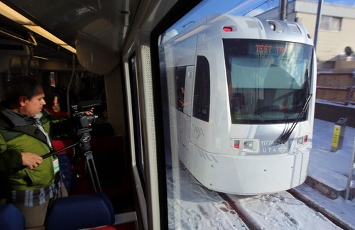 Francisco Kjolseth  |  The Salt Lake Tribune
UTA has a media preview ride-along on the new Sugar House Streetcar on Wednesday, Dec. 4, 2013. Opening ceremonies are scheduled for Thursday and it opens to the public Saturday.