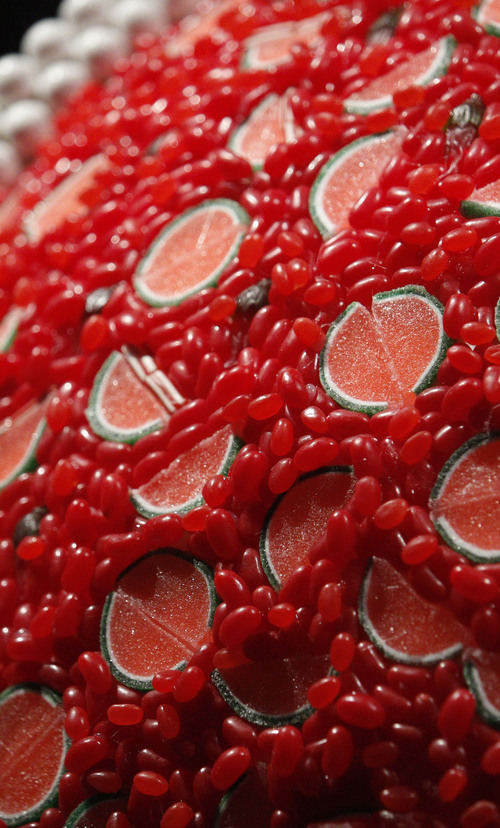 Francisco Kjolseth  |  The Salt Lake Tribune
For the second year, Macyís unveils the holiday candy windows at Macyís City Creek on Thursday, Nov. 21, 2013. The windows which kick off the holiday season, are made entirely out of candy and reflect Salt Lake City and the luster of the holiday season. Six local artists were chosen to design the windows.