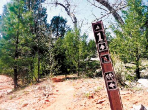 Nate Carlisle  |  The Salt Lake Tribune

A sign, as seen on April 21, 2014,  denotes the first backcountry camp site on the LaVerkin Creek Trail in Zion National Park.