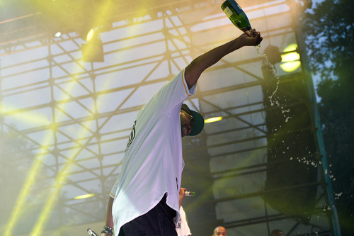 Francisco Kjolseth  |  The Salt Lake Tribune
Wu-Tang Clan performs during the Twilight Concert series at Pioneer park Thursday, July 31, 2014.