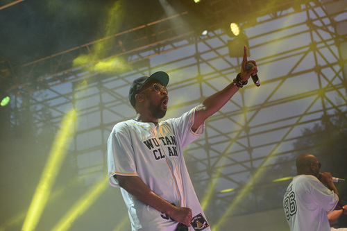 Francisco Kjolseth  |  The Salt Lake Tribune
Wu-Tang Clan performs during the Twilight Concert series at Pioneer park Thursday, July 31, 2014.