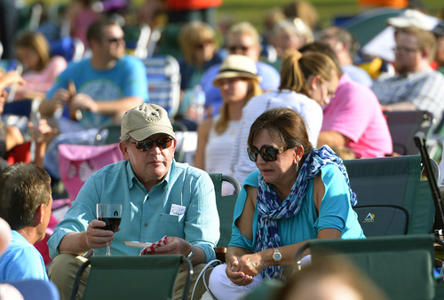 Leah Hogsten  |  The Salt Lake Tribune
The crowd settles in to watch the Utah Symphony as they perform classics from the Disney songbook during a Deer Valley Music Festival's  "Disney in Concert: Tale as Old as Time" performance,  August 1, 2014. The evening will featured the orchestra and four singers -- Anthony Apicella, Terron Brooks, Juliana Hansen and Arielle Jacobs -- as they perform numbers from the Disney songbook, ranging from songs from the smash hit "Frozen" to a 1935 animated short of Mickey Mouse in "The Band Concert," set to Rossini's "William Tell" Overture.