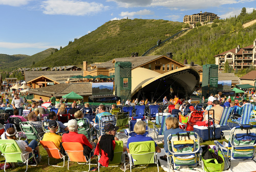Leah Hogsten  |  The Salt Lake Tribune
The crowd settles in to watch the Utah Symphony as they perform classics from the Disney songbook during a Deer Valley Music Festival's  "Disney in Concert: Tale as Old as Time" performance,  August 1, 2014. The evening will featured the orchestra and four singers -- Anthony Apicella, Terron Brooks, Juliana Hansen and Arielle Jacobs -- as they perform numbers from the Disney songbook, ranging from songs from the smash hit "Frozen" to a 1935 animated short of Mickey Mouse in "The Band Concert," set to Rossini's "William Tell" Overture.