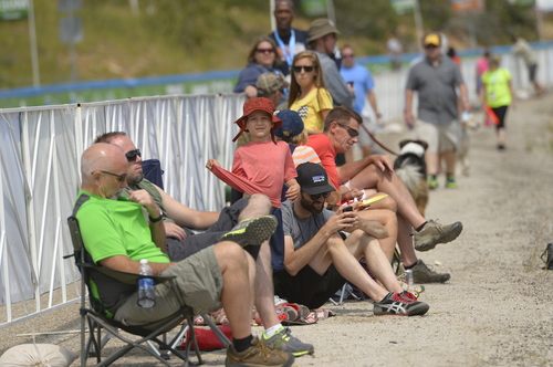 Leah Hogsten  |  The Salt Lake Tribune
Spectators watch 2014 Tour of Utah cyclists as they tackle  the Powder Mountain finish in Eden August 7, 2014. Powder Mountain, is one of the toughest climbs in Utah and ascends over 3,000 feet in just six miles.