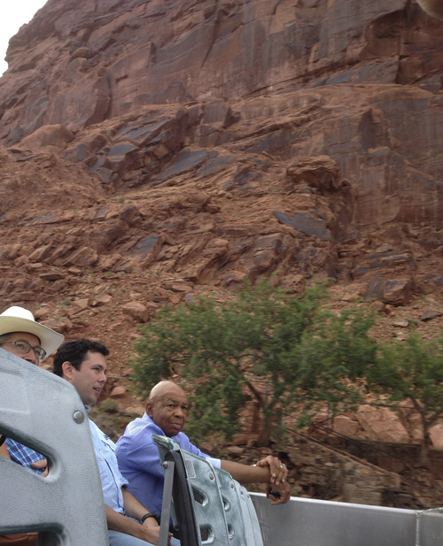 Matt Canham  |  The Salt Lake Tribune

Rep. Jason Chaffetz, R-Utah, invites rural county commissioners to join him and Rep. Elijah Cummings, D-Md., on a boat ride in the Colorado River on Sunday.